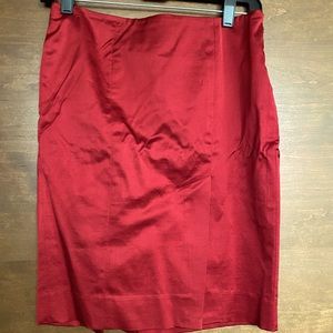 Satin pencil skirt